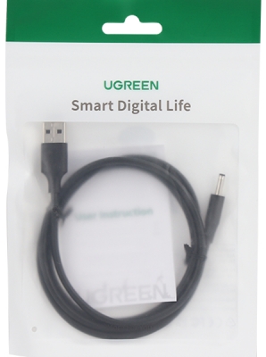 유그린 U-10376 USB 전원 케이블 1m (3.5x1.4mm/블랙)