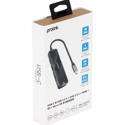프로링크 USB3.0 Type C 5 in 1 멀티 허브 WG508A