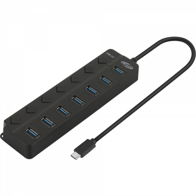 강원전자 넷메이트 USB3.0 Type C 7포트 허브 (블랙) NM-UBC305
