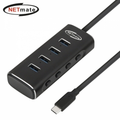 강원전자 넷메이트 USB3.1 Type C 4포트 허브 NM-UBC301