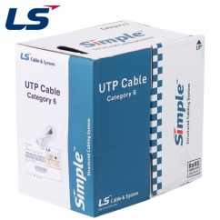 LS전선 CAT.6 UTP 케이블 300m (CMR/단선/그레이) UTP-G-C6G-E1VN-R 4P GY