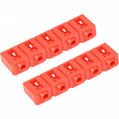 강원전자 넷메이트 광모듈 SFP 포트 잠금장치 커넥터(레드/10개) NM-LSF01