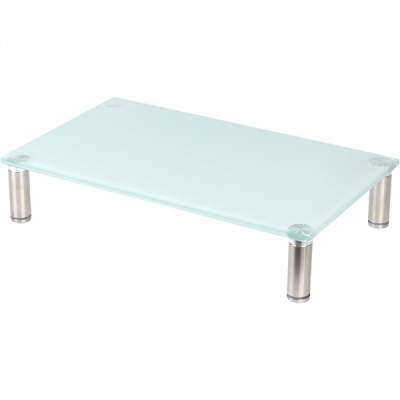 강원전자 넷메이트 다용도 강화유리 받침대(화이트/소) NM-GCD01WN