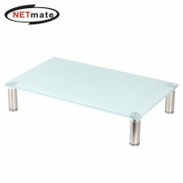 강원전자 넷메이트 다용도 강화유리 받침대(화이트/소) NM-GCD01WN