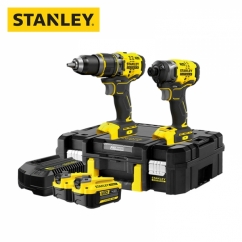 스탠리 20V MAX 충전 콤보세트(SBI820K, SBD721K, 4.0Ah 2팩) SBDI469M2T-KR