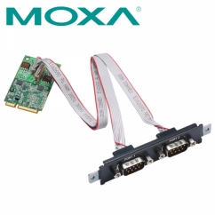 MOXA Mini PCI Express 2포트 RS232 시리얼카드 CP-102N-T