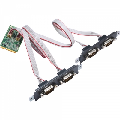 MOXA Mini PCI Express 4포트 RS232 시리얼카드 CP-104N-T