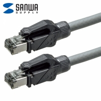 강원전자 산와서플라이 CAT.6A STP 산업용 랜 케이블 0.5m KB-T6ASTP-005GY