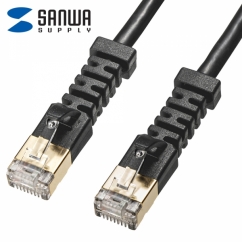 강원전자 산와서플라이 CAT.6A STP 랜 케이블 2m KB-T6ASYL-02BK