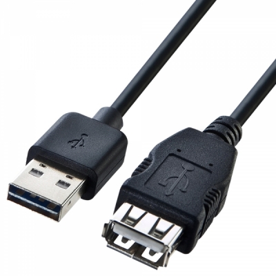 강원전자 산와서플라이 USB2.0 양면인식 연장 AM-AF 케이블 2m KU-REN2