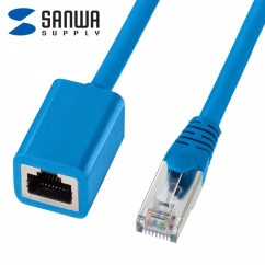 강원전자 산와서플라이 CAT.6 STP 연장 랜 케이블 1m KB-STP6EX-01BL