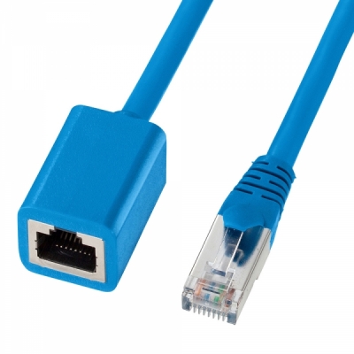 강원전자 산와서플라이 CAT.6 STP 연장 랜 케이블 2m KB-STP6EX-02BL