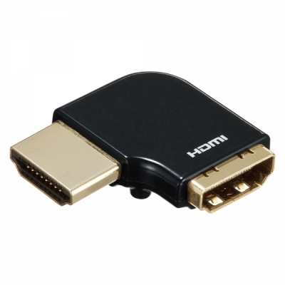 강원전자 산와서플라이 HDMI M/F 왼쪽 꺾임 젠더 AD-HD22LYL