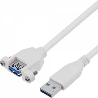 강원전자 넷메이트 USB3.0 연장 AM-AF 판넬형 케이블 0.5m (화이트) NMC-UF305SW