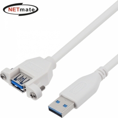 강원전자 넷메이트 USB3.0 연장 AM-AF 판넬형 케이블 1m (화이트) NMC-UF310SW
