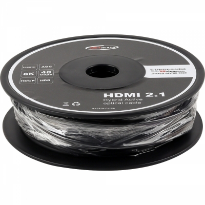 강원전자 넷메이트 HDMI2.1 Hybrid AOC 배관용 케이블 40m (골드) NM-HAP40DG