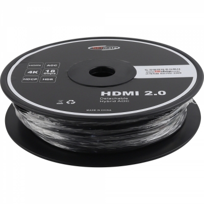 강원전자 넷메이트 HDMI2.0 Hybrid AOC 배관용 케이블 70m (블랙) NM-HAC70D