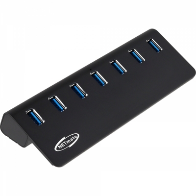 강원전자 넷메이트 USB3.2 7포트 허브 (블랙) NM-UT327B