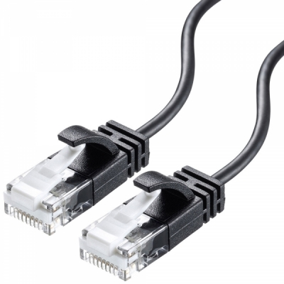 강원전자 산와서플라이 CAT.6A UTP 초슬림 랜 케이블 3m KB-SL6A-03BK
