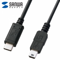 강원전자 산와서플라이 USB2.0 CM-Mini 5핀 케이블 1m KU-CMB10 