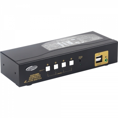 강원전자 넷메이트 듀얼 4K 60Hz HDMI KVM 4:1 스위치(USB) NM-HKD04D