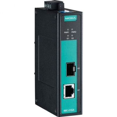 MOXA 산업용 기가비트 이더넷 광 컨버터(SFP 모듈 미포함) IMC-21GA