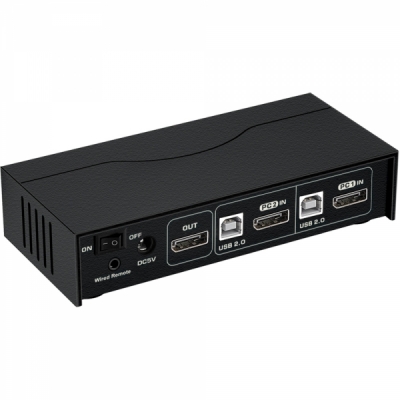 강원전자 넷메이트 4K 60Hz Displayport KVM 2:1 스위치(USB) NM-DK4602P