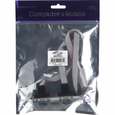 강원전자 넷메이트 시리얼 2포트 브라켓 케이블 0.3m NMB-S952N