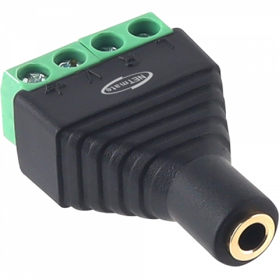 강원전자 넷메이트 4극 스테레오(암) to 터미널 블록 젠더 NM-TG01