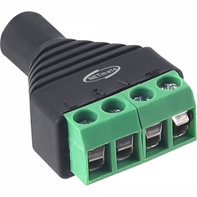 강원전자 넷메이트 4극 스테레오(암) to 터미널 블록 젠더 NM-TG01