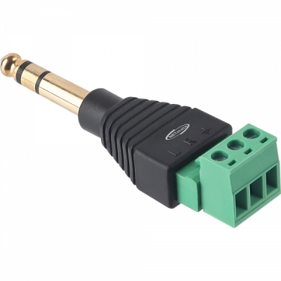 강원전자 넷메이트 TRS(5.5 Stereo, 수) to 터미널 블록 젠더 NM-TG04