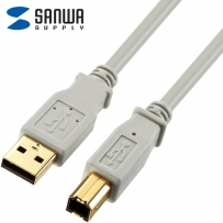 강원전자 산와서플라이 USB2.0 AM-BM 케이블 2m (USB-IF 인증) KU20-2HK2