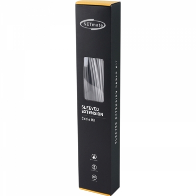 강원전자 넷메이트 PSU 연장 18AWG 슬리빙 케이블 세트 (화이트 6종) [EZDIY-FAB] NM-DPI154