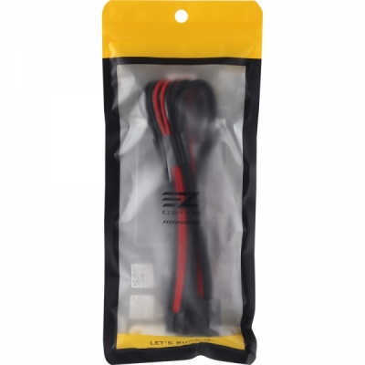 강원전자 넷메이트 PCI-E 5.0 12VHPWR 연장 슬리빙 케이블 0.3m (블랙/레드) [EZDIY-FAB] NM-DPR1795
