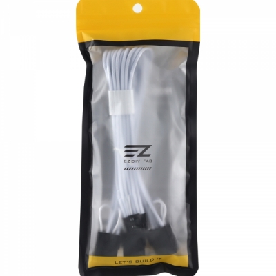 강원전자 넷메이트 12VHPWR to PCI-E 8핀x3 변환 슬리빙 케이블 0.3m (화이트) [EZDIY-FAB] NM-DPR186