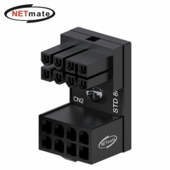 강원전자 넷메이트 PCI-E 8핀 변환 어댑터 (블랙/STD 180도) [EZDIY-FAB] NM-DPI1617