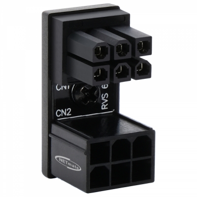 강원전자 넷메이트 PCI-E 6핀 변환 어댑터 (블랙/RVS 180도) [EZDIY-FAB] NM-DPI16112