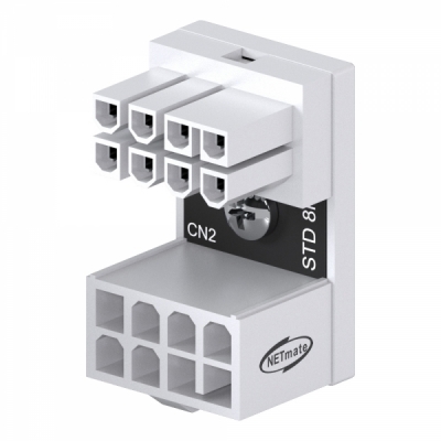 강원전자 넷메이트 PCI-E 8핀 변환 어댑터 (화이트/STD 180도) [EZDIY-FAB] NM-DPI1619