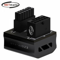 강원전자 넷메이트 600W 12VHPWR 변환 어댑터 (알루미늄 블랙/STD 180도) [EZDIY-FAB] NM-DPI1898