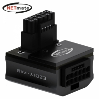강원전자 넷메이트 600W 12VHPWR 변환 어댑터 (알루미늄 블랙/STD 90도) [EZDIY-FAB] NM-DPI18911