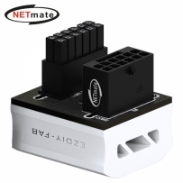 강원전자 넷메이트 600W 12VHPWR 변환 어댑터 (알루미늄 화이트/STD 180도) [EZDIY-FAB] NM-DPI18912