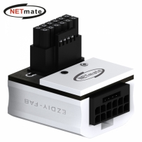 강원전자 넷메이트 600W 12VHPWR 변환 어댑터 (알루미늄 화이트/STD 90도) [EZDIY-FAB] NM-DPI18915