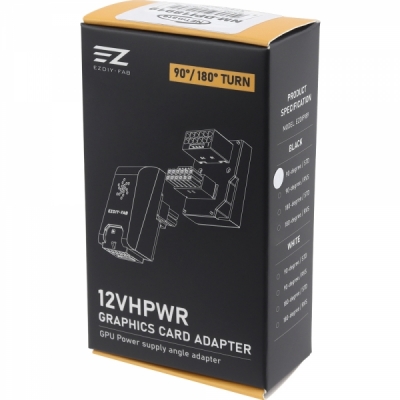 강원전자 넷메이트 450W 12VHPWR 변환 어댑터 (블랙/STD 90도) [EZDIY-FAB] NM-DPI18919