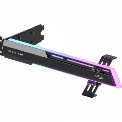 강원전자 넷메이트 ARGB 알루미늄 그래픽카드 지지대 (블랙) [EZDIY-FAB] NM-HPI341