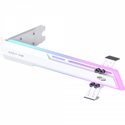 강원전자 넷메이트 ARGB 알루미늄 그래픽카드 지지대 (화이트) [EZDIY-FAB] NM-HPI3411