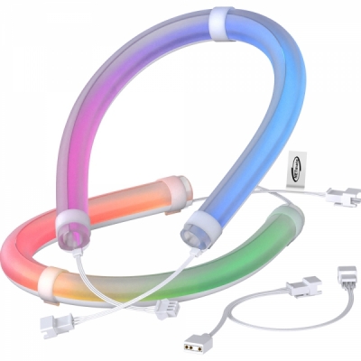 강원전자 넷메이트 수냉쿨러용 ARGB 튜브 커버 330mm(2PACK) [EZDIY-FAB] NM-DPI1293