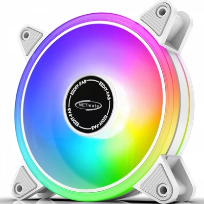 강원전자 넷메이트 Moonlight ARGB 120mm 쿨링팬(화이트/단품) [EZDIY-FAB] NM-DPR04419