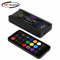 강원전자 넷메이트 HUB-X ARGB 6핀 팬허브 + 리모컨 세트 [EZDIY-FAB] NM-12025SKZH00