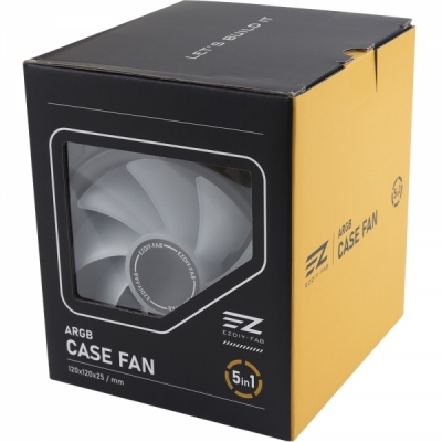 강원전자 넷메이트 Inner Ring ARGB 120mm 쿨링팬(블랙/5PACK + 팬허브 + 리모컨) [EZDIY-FAB] NM-DPR04416