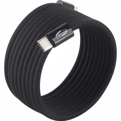 강원전자 넷메이트 USB2.0 마그네틱 C타입 60W 고속충전 케이블 2m (블랙) NM-UCC2602BM